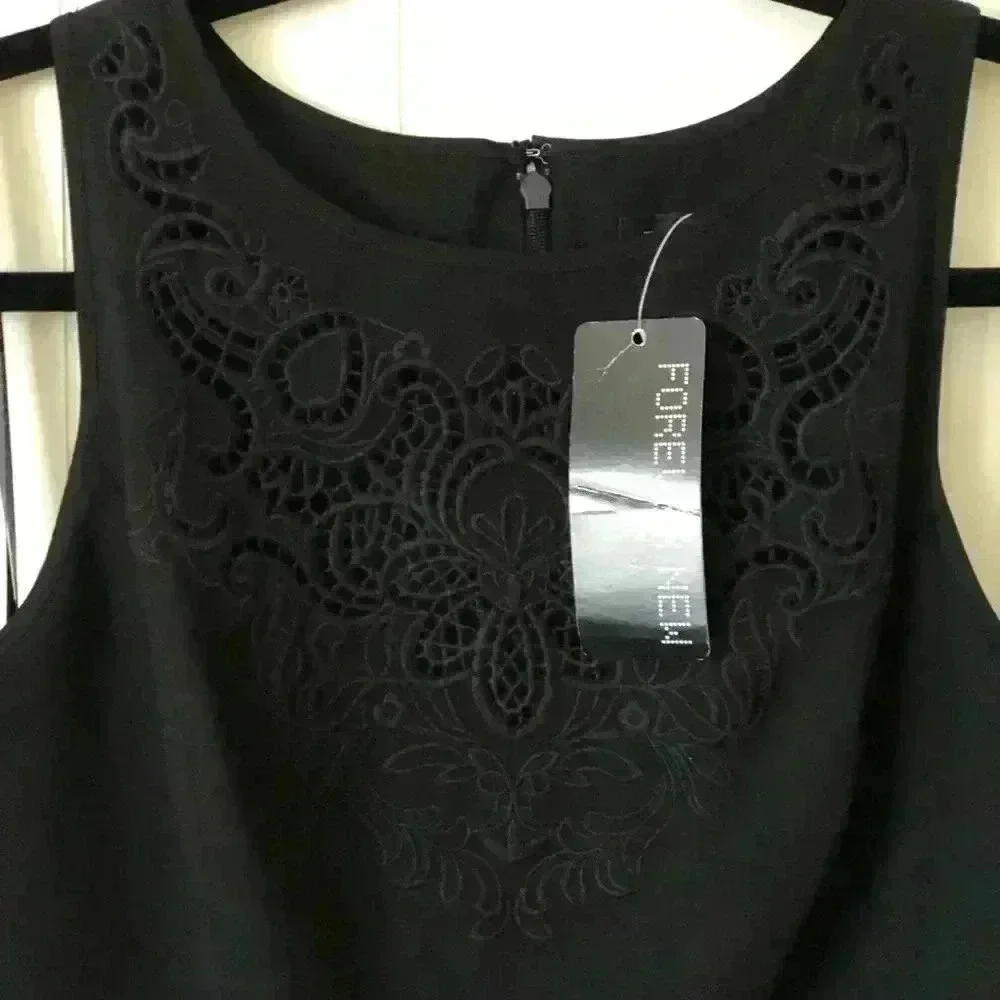 Forever New Black Lace Jumpsuit Size 8 - Picture 2 of 8